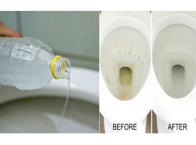 Tẩy trắng bồn cầu bị ố v&agrave;ng với dung dịch tẩy trắng bồn cầu