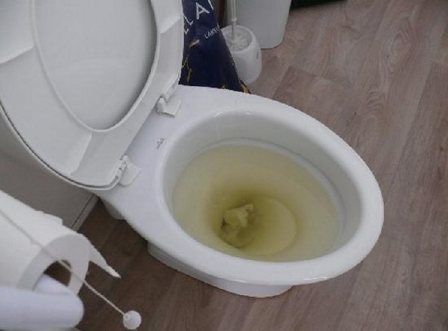 C&oacute; nước phụt l&ecirc;n từ bồn cầu l&agrave; dấu hiệu bị nghẹt