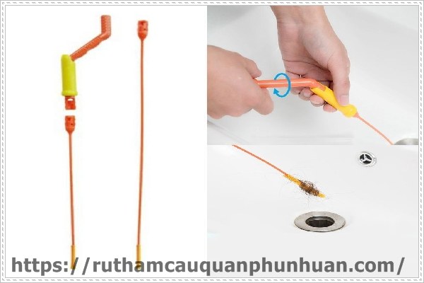 Thông nghẹt chậu rửa mặt bằng dụng cụ xương cá